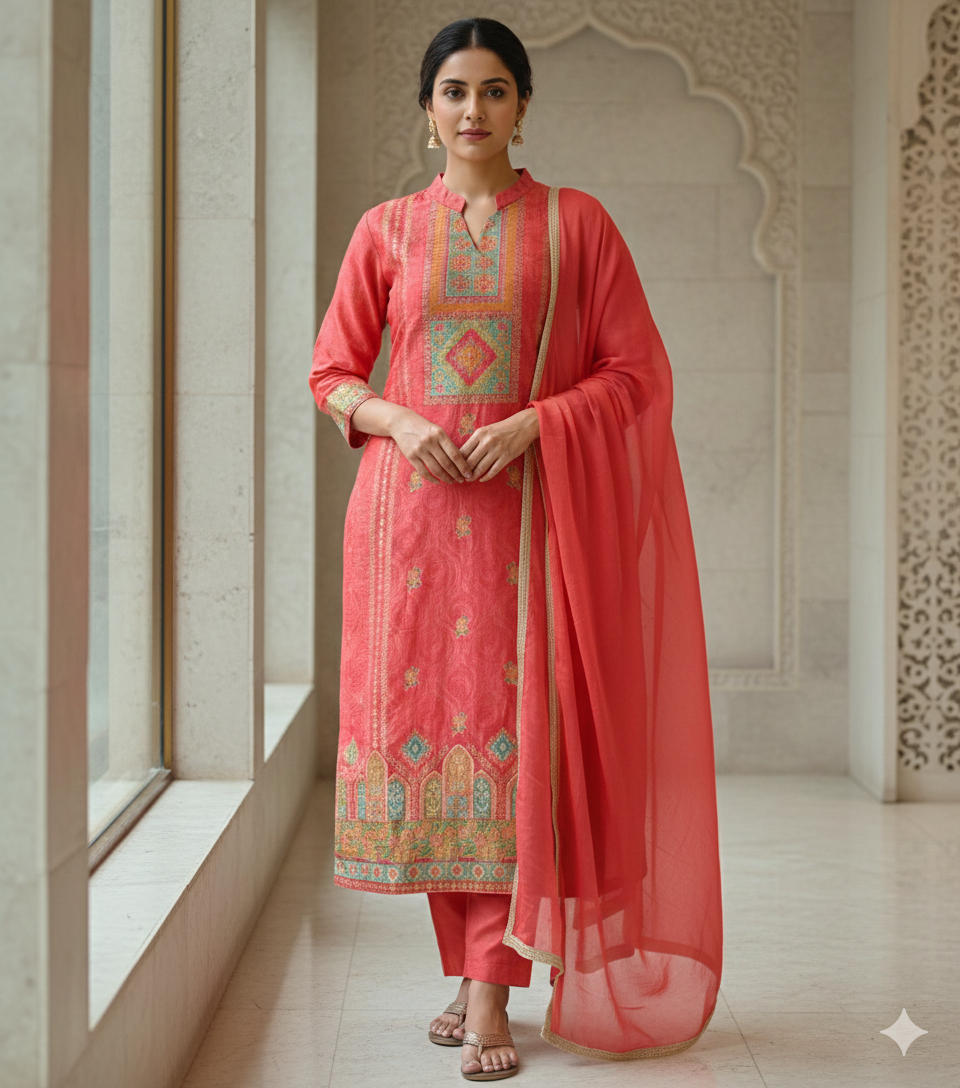 Ethnic Coral Charm
