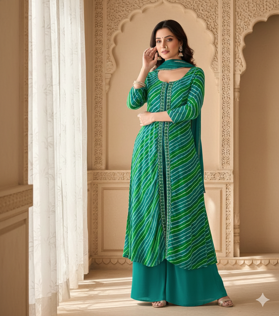 Green Stripe Elegance