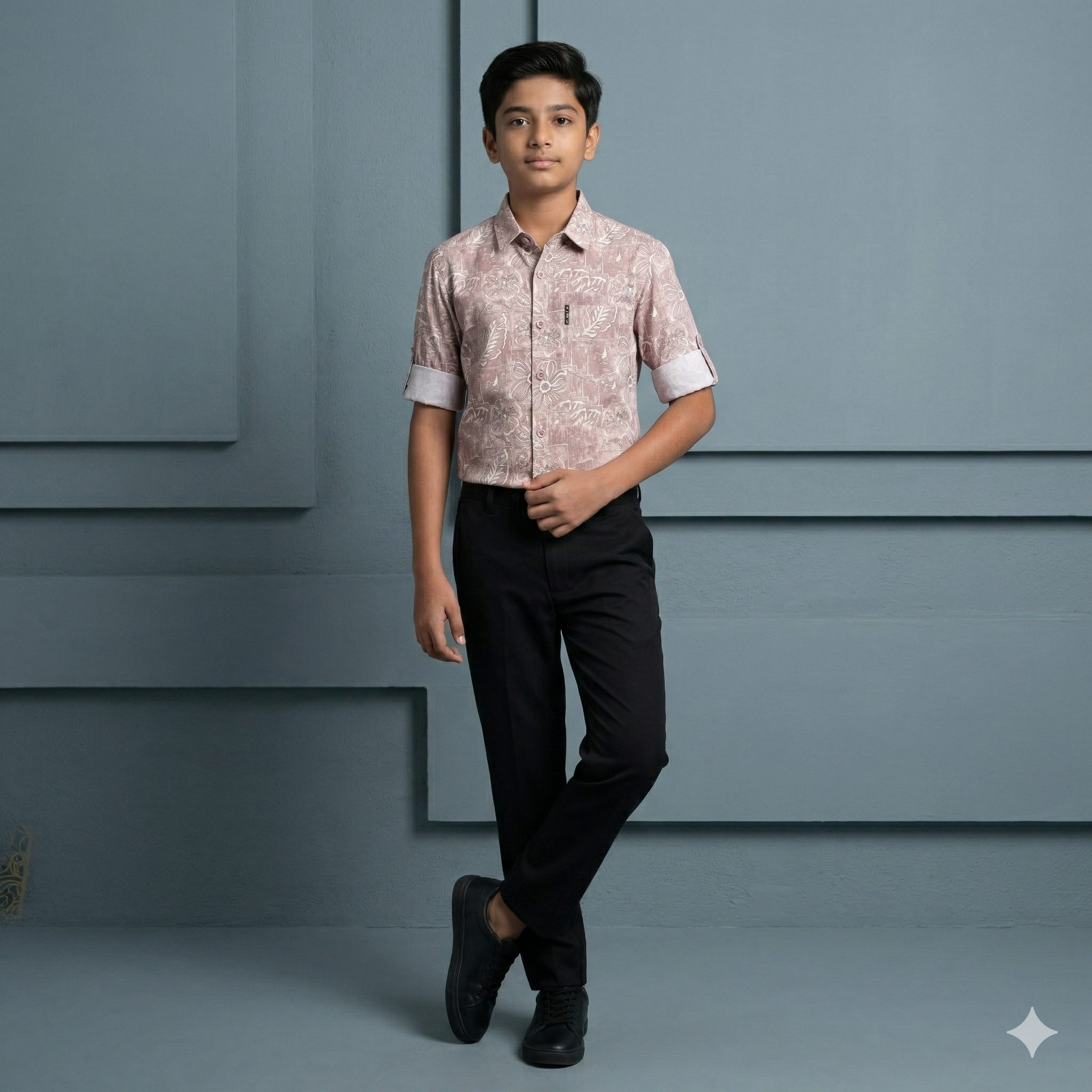 Men’s Dusty Pink Printed Shirt