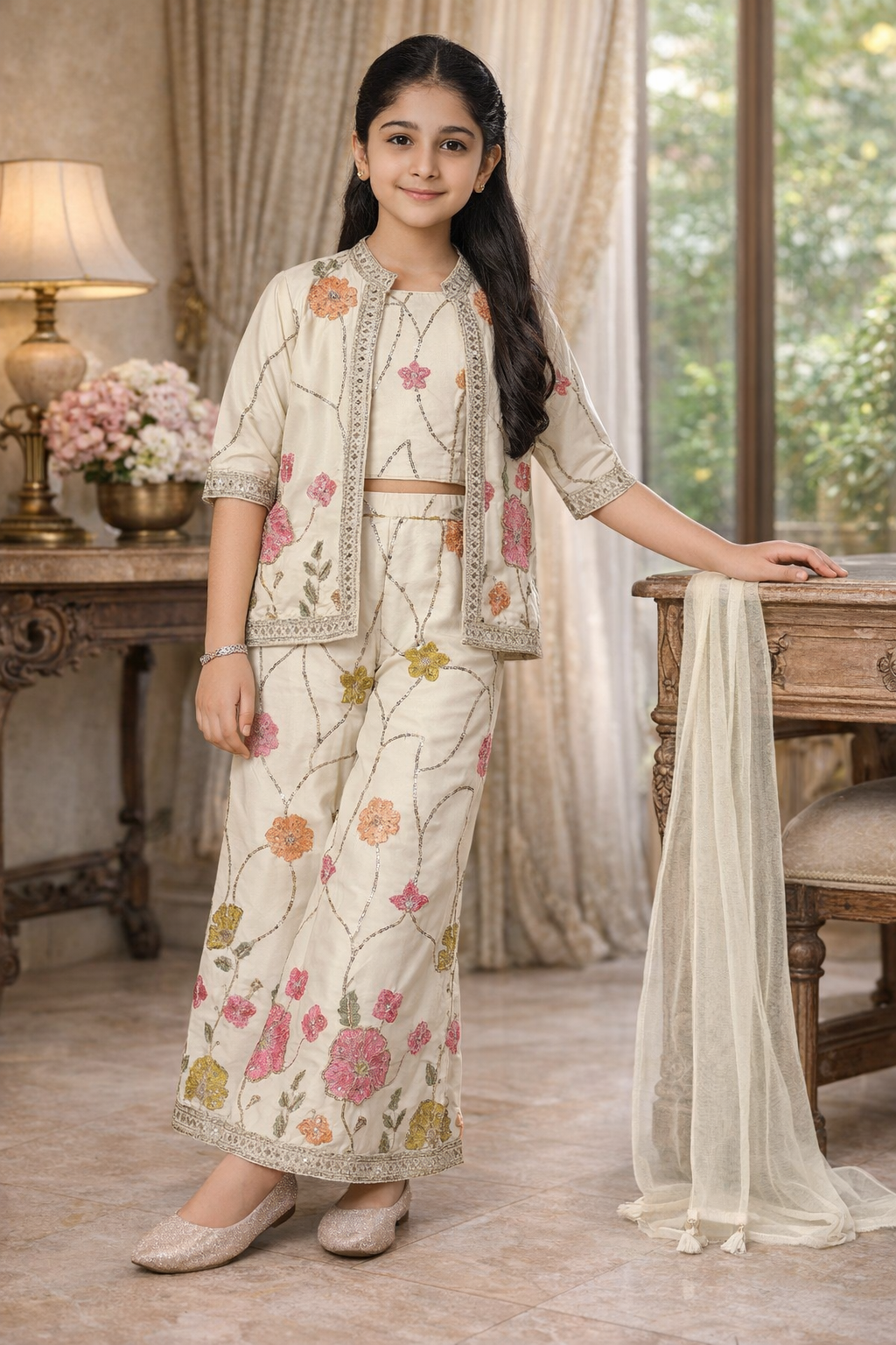 Elegant Ivory & Pastel Floral set