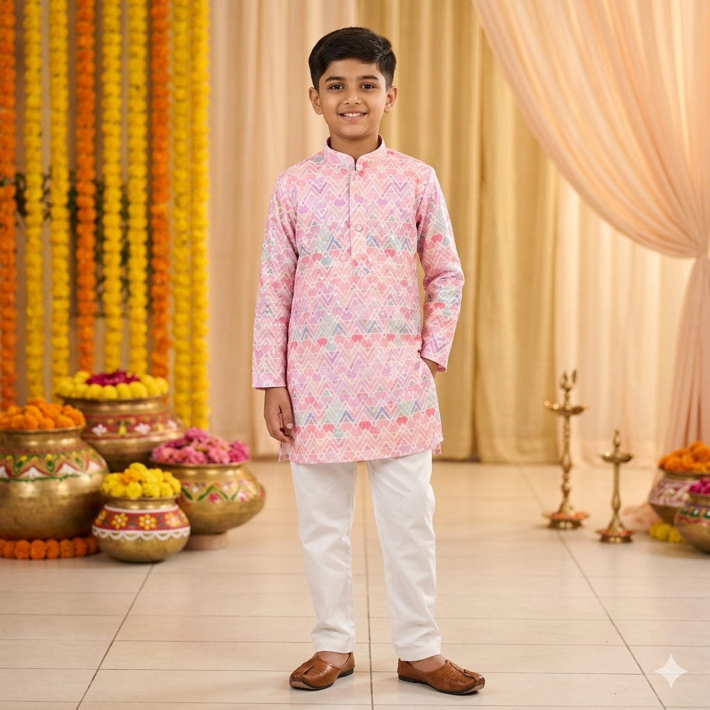 Pink Festive Kurta