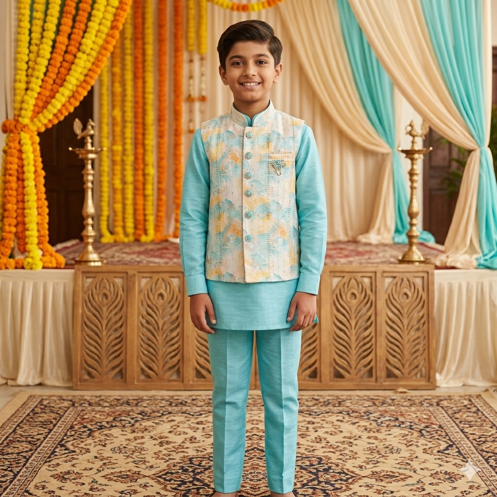 Aqua Royale Festive Kurta Set
