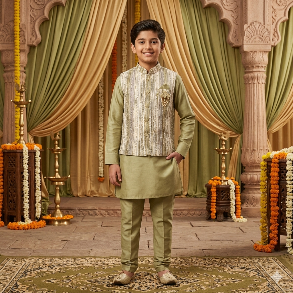 Sage Royal Festive Kurta Set