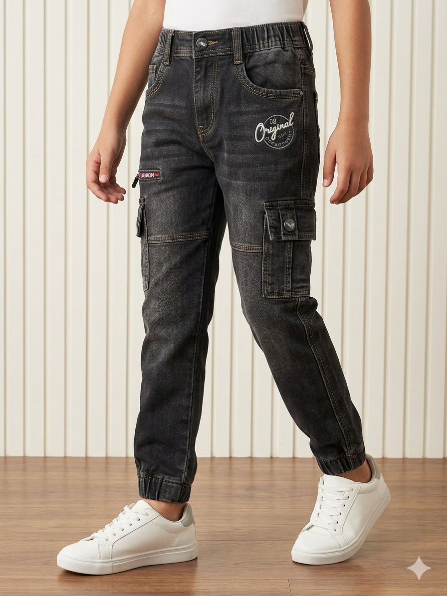 Black Cargo Jeans