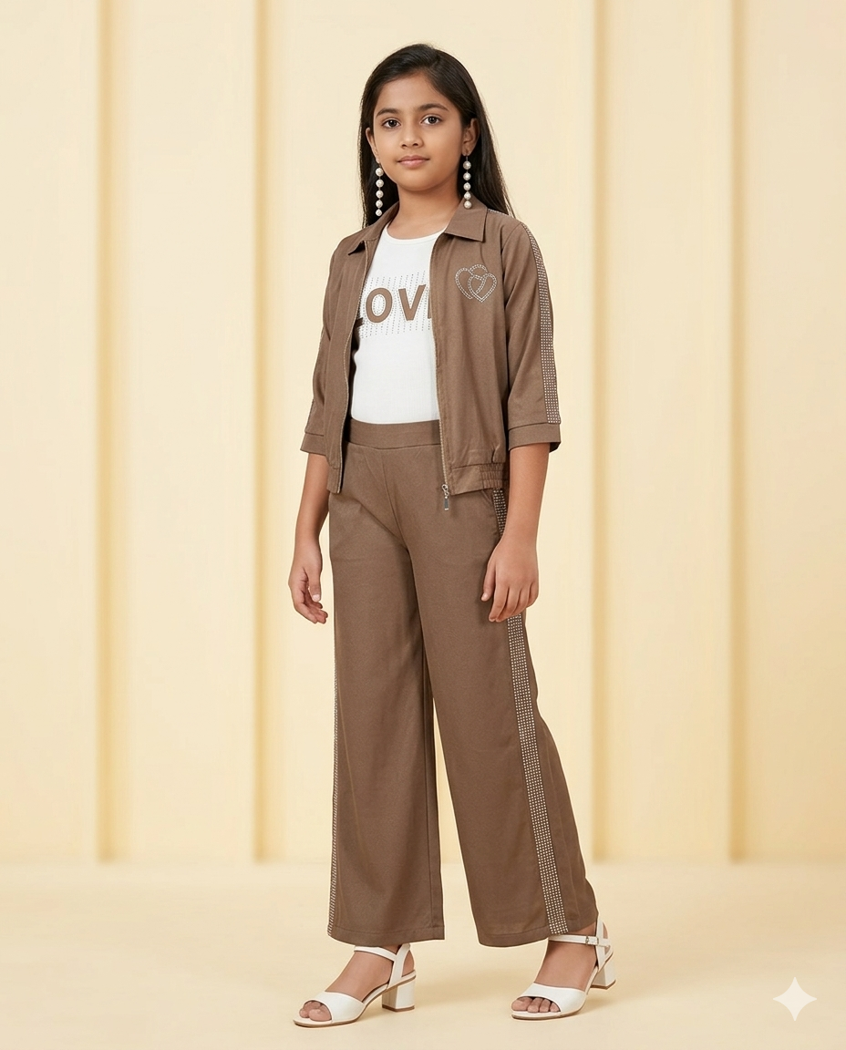 Girls’ Mocha Shimmer 3-Piece Power Set