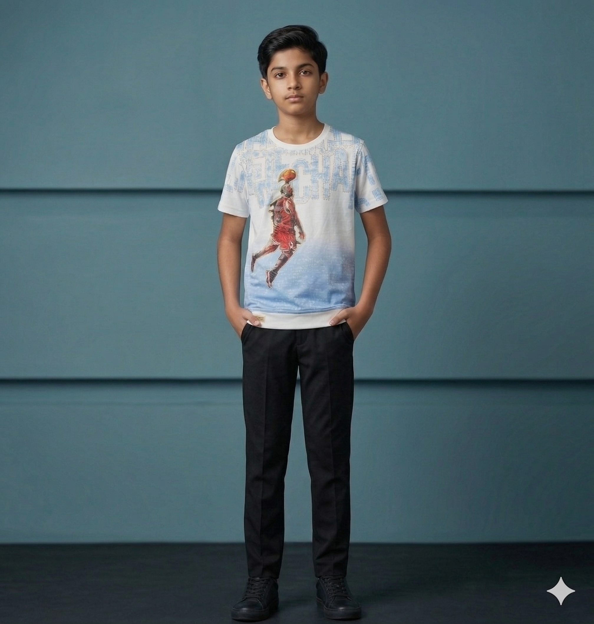 Basketball Print T-Shirt