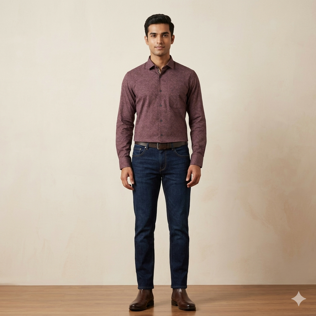 Maroon Luxe Textured Shirt