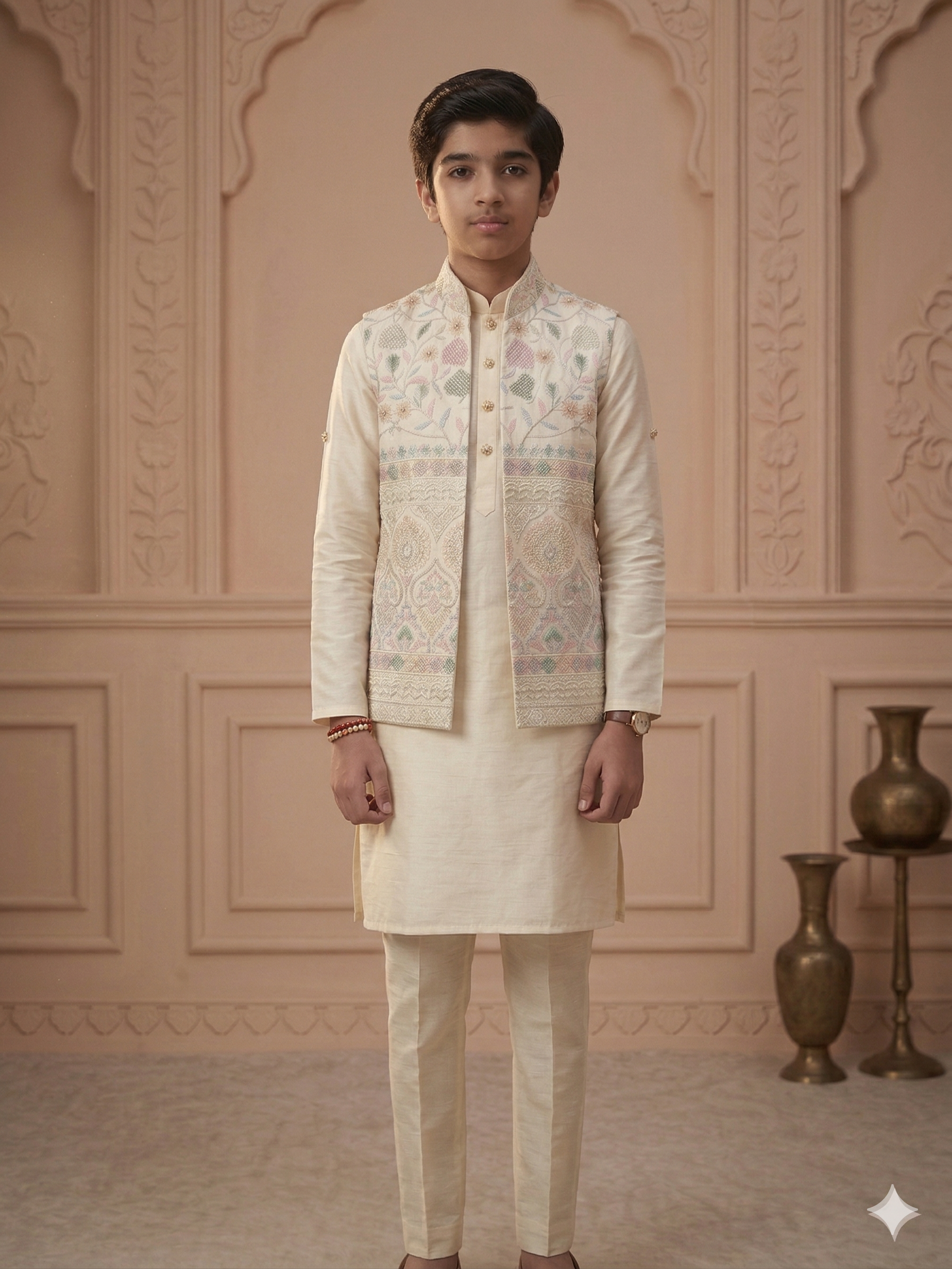 Pastel Embroidered Kurta