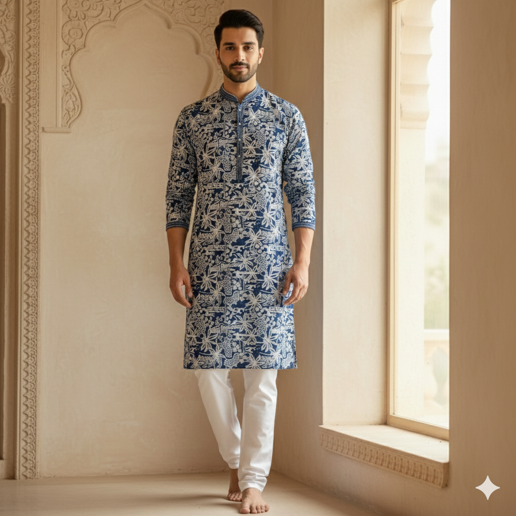 Azure Heritage Kurta Set