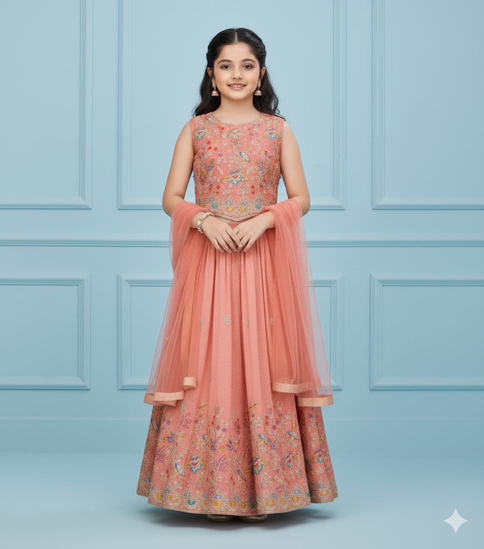 Peach Blossom Lehenga