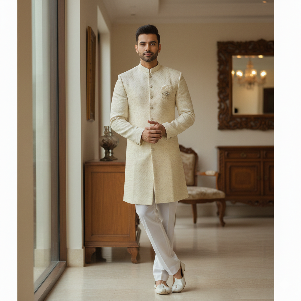 Ivory Luxe Sherwani Set